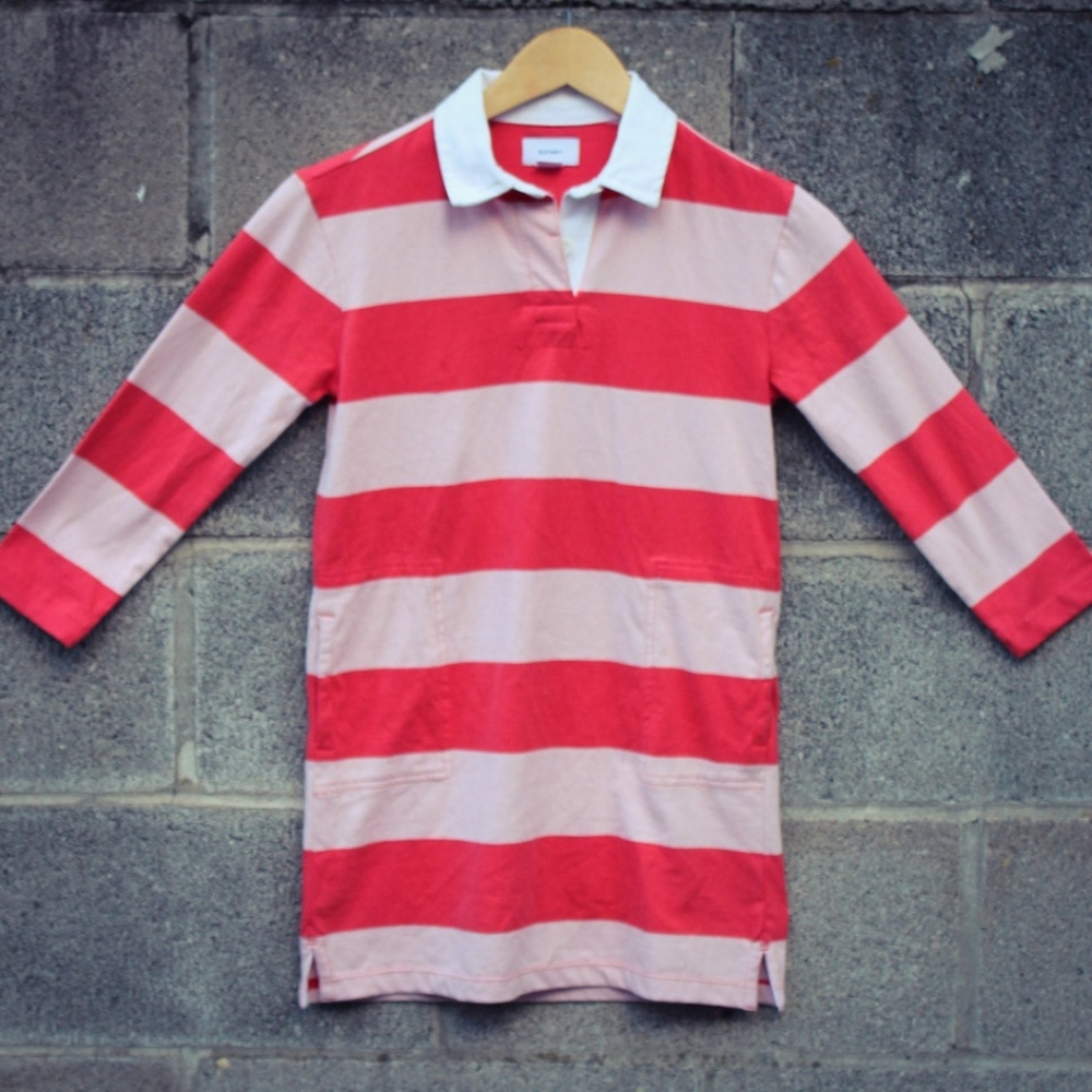 Girls OldNavy Rugby Dress w/Bold Stripes-S(6-7)